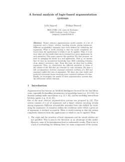 A formal analysis of logic-based argumentation systems