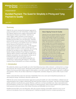 Bundled Payment: The Quest for Simplicity in Pricing and Tying