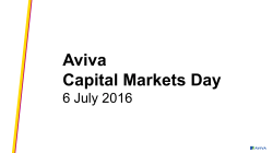 Aviva Capital Markets Day