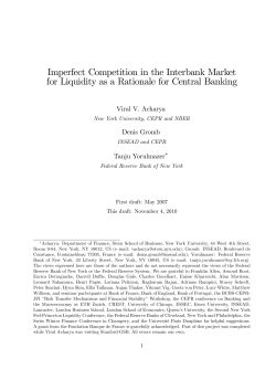 Imperfect Competition in the Interbank Market for Liquidity as a