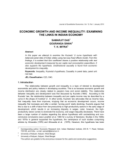 economic growth and income inequality: examining the links in