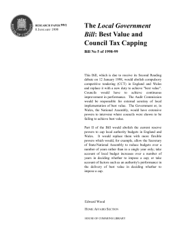 Local Government Bill: Best Value and Council Tax