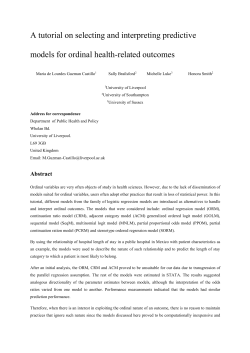 A tutorial on selecting and interpreting predictive models for ordinal