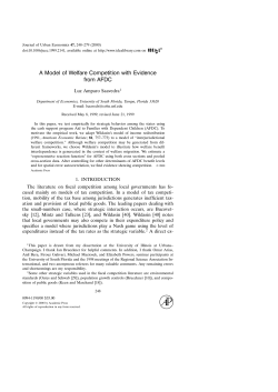 A Model of Welfare Competition with Evidence from AFDC