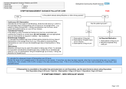 Symptom Management Guidance to be used with Care