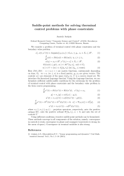 Saddle-point methods for solving therminal control problems with
