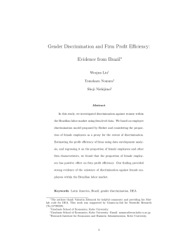 Gender Discrimination and Firm Profit Efficiency: Evidence from Brazil