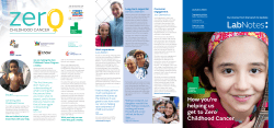 How you`re helping us get to Zero Childhood Cancer