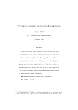 Preemptive mergers under spatial competition