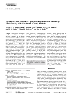 and IrII(cod) - Institute for Molecules and Materials