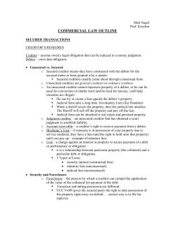 COMMERCIAL LAW OUTLINE