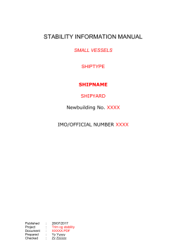 Stability Information Manual