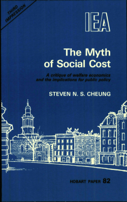 The Myth of Social Cost - Institute of Economic Affairs
