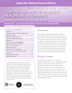 Continuous and Team-based Healing Relationships