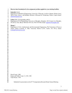 Discrete time formulation for the assignment problem applied in