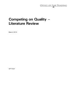 OFT1531 Competing on Quality