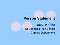 Person statement - St. Joseph`s High School Crossmaglen