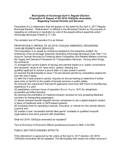 Municipality of Anchorage April 4, Regular Election Proposition 8