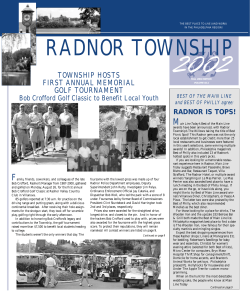 TOWNSHIP HOSTS FIRST ANNUAL MEMORIAL GOLF