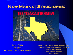 New Market Structures: the Texas Alternative