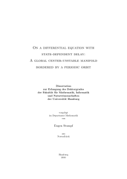 On a differential equation with state