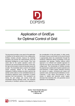 Application of GridEye for Optimal Control of Grid