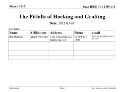 Hacking and Grafting