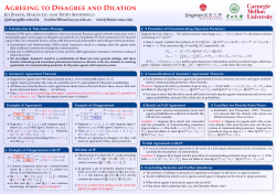 AGREEING TO DISAGREE AND DILATION