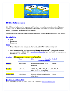 How is “Let`s Talk” - University at Albany