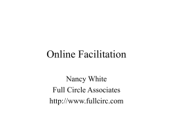 Online Facilitation Introductory PPT