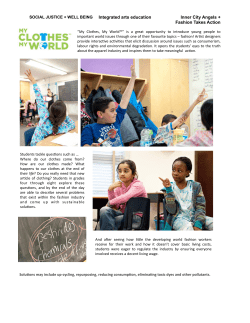 Integrated arts education Inner City Angels + Fashion Takes Action