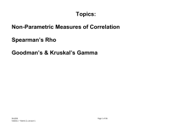 Goodman`s and Kruskal`s Gamma