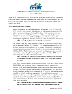 IPEN Adolescent Accelerometer Protocol