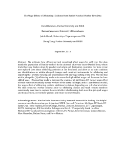 The Wage Effects of Offshoring: Evidence from Danish Matched