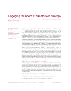 Engaging the board of directors on strategy