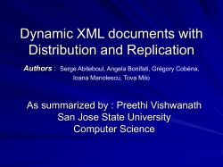 Dynamic XML documents with Distribution and Replication