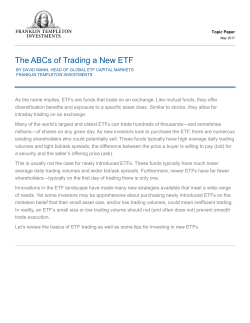 The ABCs of Trading a New ETF