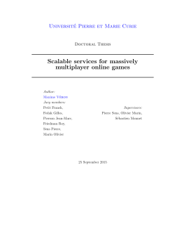 Scalable services for massively multiplayer online games