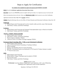 certification application instructions