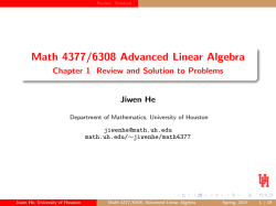 Math 4377/6308 Advanced Linear Algebra