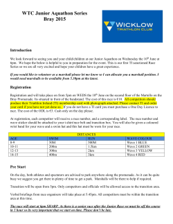 Race Brief 2015 - Wicklow Triathlon Club