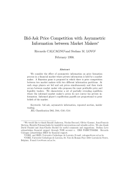 Bid-Ask Price Competition with Asymmetric Information between