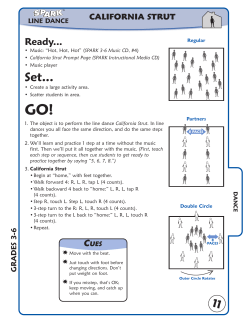 California Strut Dance Lesson Plan