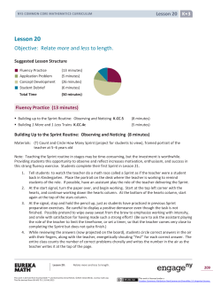 Kindergarten Mathematics Module 3, Topic F, Lesson 20
