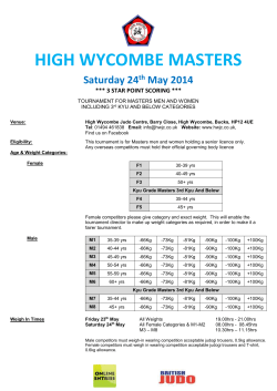 HIGH WYCOMBE MASTERS Saturday 24 th May 2014 *** 3 STAR