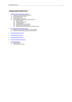 Organisationstheorien f&uuml;r die Managementpraxis