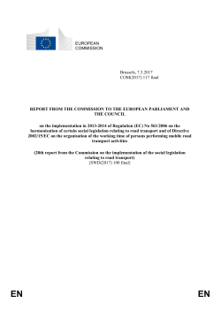 EN EN Introduction This report reviews the implementation by