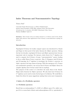 Index Theorems and Noncommutative Topology