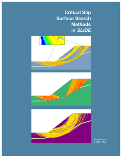 Critical Slip Surface Search Methods in SLIDE