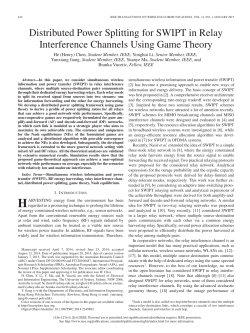 Distributed power splitting for SWIPT in relay interference channels